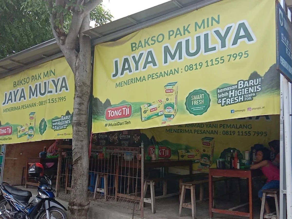 Bakso Pak Min Jaya Mulya di Desa Mulyoharjo, Kecamatan Pemalang, Pemalang