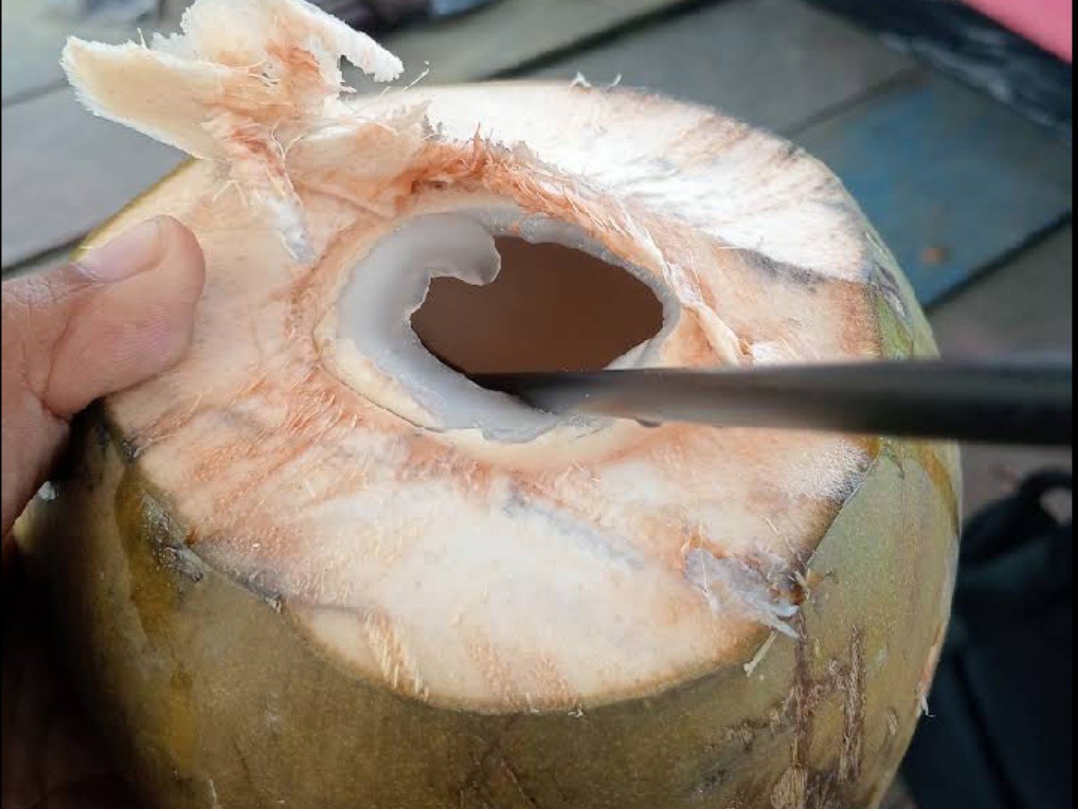 Kedai es kelapa muda di Desa Jebed Utara, Kecamatan Taman, Pemalang
